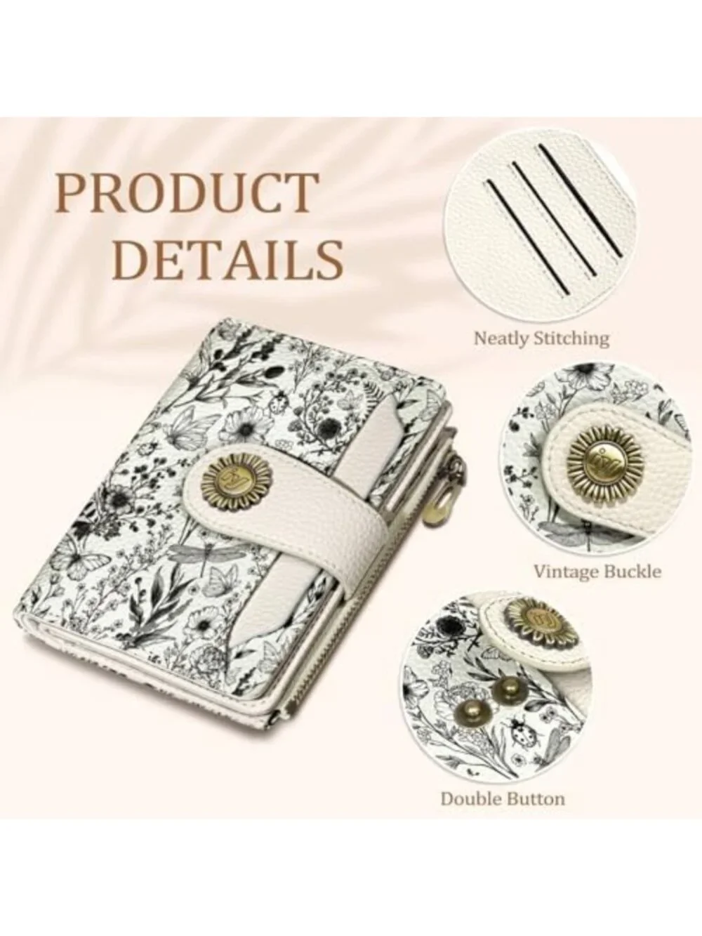 Floral RFID Blocking Small Wallet for Women | Bifold Credit Card Holder